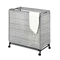 Carrito para Lavandería con Ruedas Gris Claro