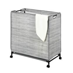 Carrito para Lavandería con Ruedas Gris Claro