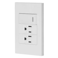 Tomacorriente Doble + Interruptor 1 Modulo Española Blanco - Volteck