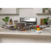 Batería de Cocina de 7 Pzas + Set de 3 Sartenes de 20/24/28 Cm
