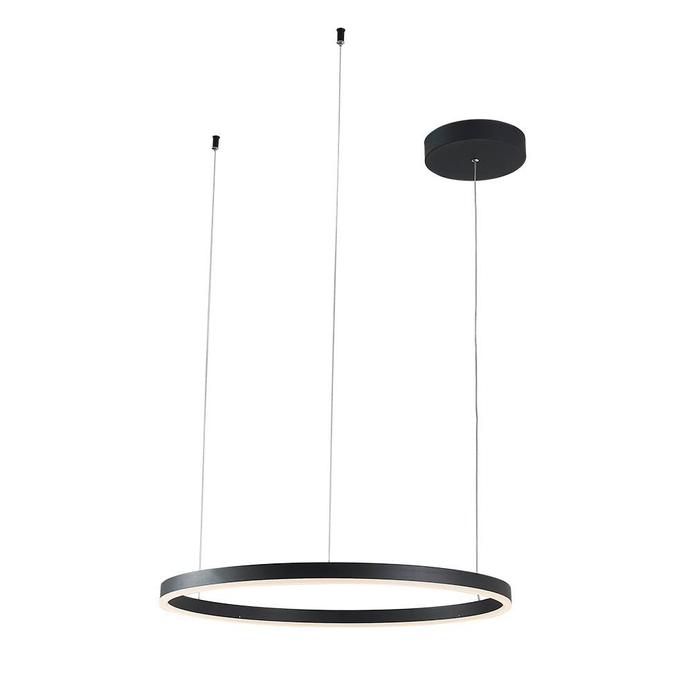Lámpara Colgante LED Circular de Techo Negra 60 cm
