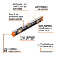 Nivel Viga Magnético 46 Cm - Truper