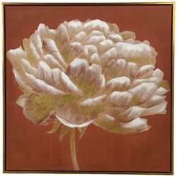 Cuadro Decorativo Peonia Beige 60X3.5X60 Cm