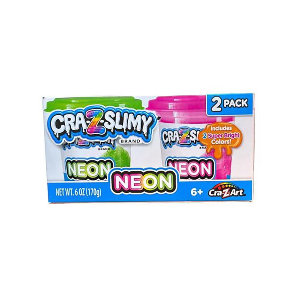 Set de Botes de Slime Neon de 2 Piezas de 170 Gramos Cra-Z-Slimy Set de 2 Slimes 170 G