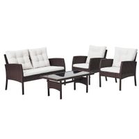 Set de Sofá + 2 Sillas + Mesa Café