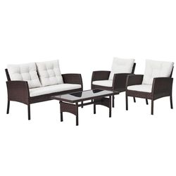 Set de Sofá + 2 Sillas + Mesa Café