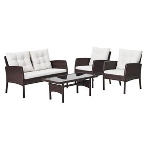 Set de Sofá + 2 Sillas + Mesa Café