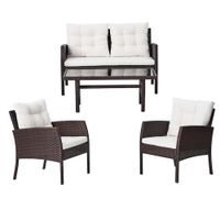 Set de Sofá + 2 Sillas + Mesa Café