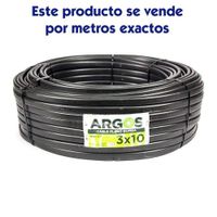 Cable Sumergible para Bombas 1 Metro 3X10 Awg Negro - Argos