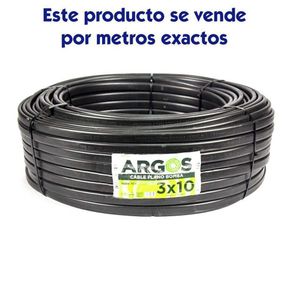 Cable Sumergible para Bombas 1 Metro 3X10 Awg Negro - Argos