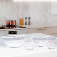 Set de Bowls + Vaso Medidor de Vidrio