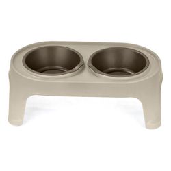 Plato Alto para Perro Pequeño - Taupe