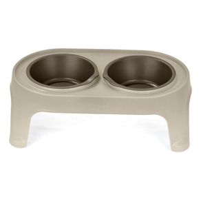 Plato Alto para Perro Pequeño - Taupe