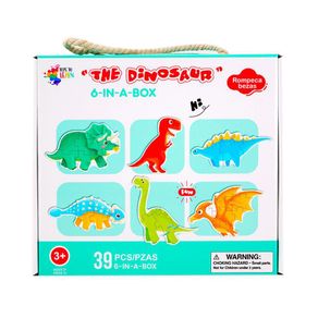 Rompecabezas 6 En 1 Dinosaurios 39 Pzas
