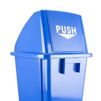 Basurero Plástico Azul con Tapadera 60 L - Brushtech