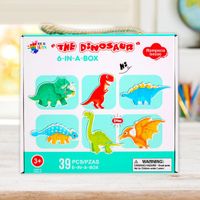 Rompecabezas 6 En 1 Dinosaurios 39 Pzas