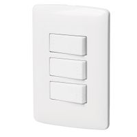 Interruptor Triple 2 Sencillos + 3 Vías Italiana Blanco - Volteck