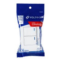 Interruptor Sencillo + Interruptor 3 Vías 1.5 Módulos Española Blanco - Volteck