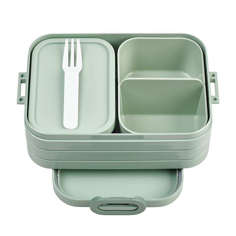 Lonchera Bento Desmontable Midi con Compartimientos Color Verde Nórdico