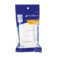 Interruptor Sencillo + Interruptor de 3 Vías Lisboa Blanco - Volteck