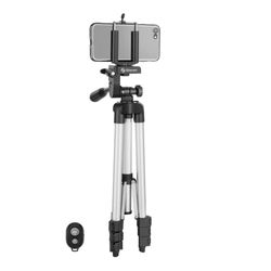 Tripié Universal Corto de Aluminio con Soporte para Celular
