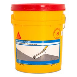 Impermeabilizante Acril Techo Power Blanco con Fibra Rojo 5 Galones