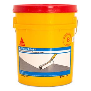 Impermeabilizante Acril Techo Power Blanco con Fibra Rojo 5 Galones