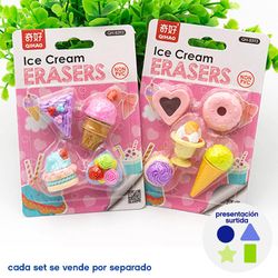 Set de Borradores Postres Diseños Surtidos