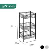 Estantería con 3 Canastas Metálicas