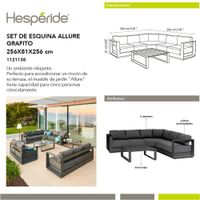 Set de Sillones para Esquina Allure Grafito