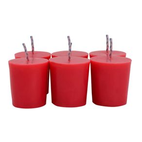 Set de 6 Veladoras Mini Pillars Aroma Manzana