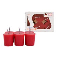 Set de 6 Veladoras Mini Pillars Aroma Manzana