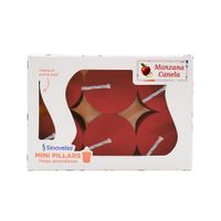 Set de 6 Veladoras Mini Pillars Aroma Manzana