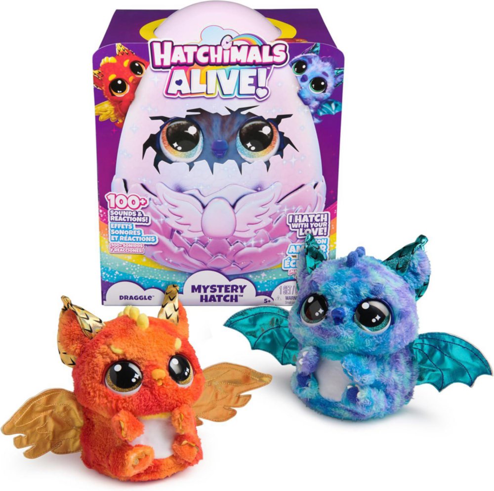 Huevo Sorpresa Hatchimals Alive Draggle Interactivo con 100+ Sonidos y Reacciones 5+ Años…