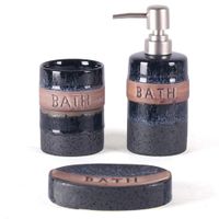Set de 3 Piezas para Baño Negro