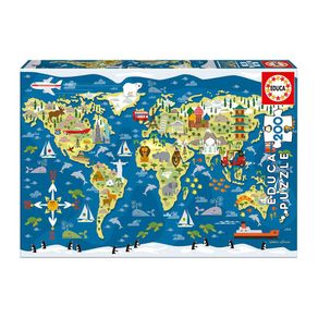 Puzzle Mapa del Mundo 200 Pzas