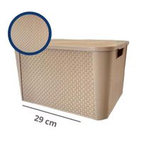 Caja Tipo Ratán Beige - Electrocasa Varias Capacidades