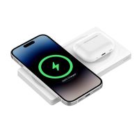 Base de Carga Inalámbrica 2 en 1 con Carga MagSafe Oficial de 15W