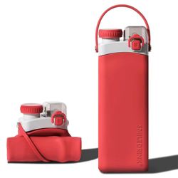 Botella para Agua de Silicona Plegable Rojo