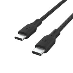 Cable Trenzado USB-C a USB-C Negro 2 M