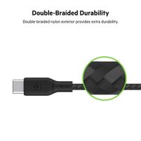 Cable Trenzado USB-C a USB-C Negro 2 M