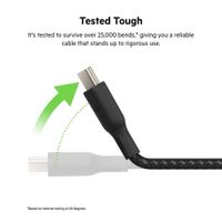 Cable Trenzado USB-C a USB-C Negro 2 M