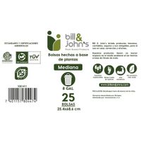 Bolsa Biodegradable para Basura Tamaño M Blanco 25 Pzas