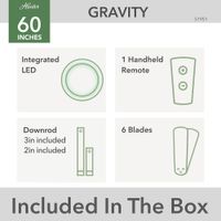 Ventilador Negro Mate 60 Plg Gravity Hunter