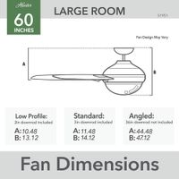 Ventilador Negro Mate 60 Plg Gravity Hunter