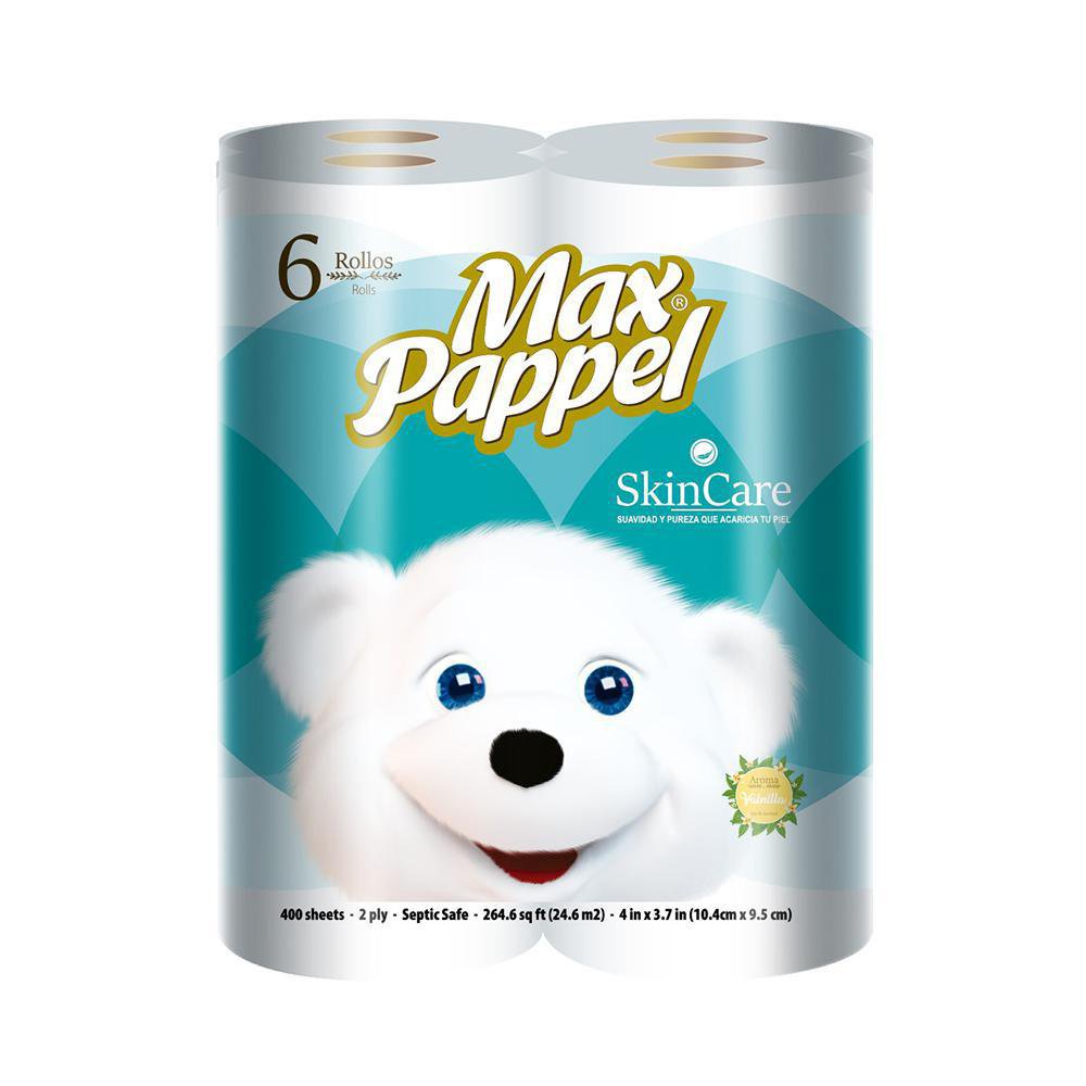 Papel Higiénico Doble Hoja SkinCare, 6 Rollos