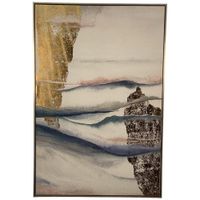 Cuadro Abstracto Tonos Tierra y Dorado 4.3X82.6X122.6 Cm