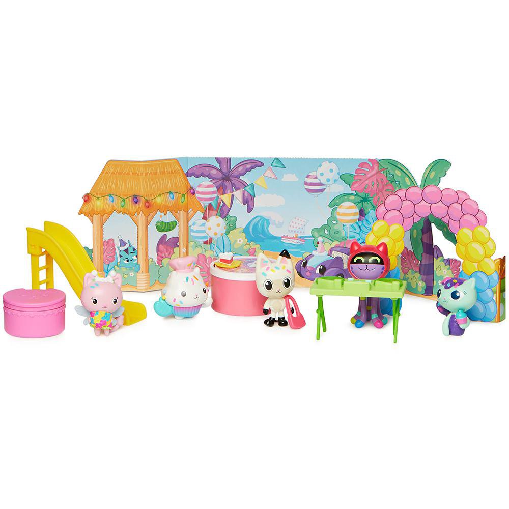 Set de Figuras Gabby's Dollhouse Cumpleaños de Pandy Paws con Accesorios Set de Figuras de…