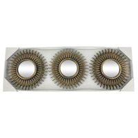 Set de 3 Espejos Decorativos Estilo Sunburst Bronce