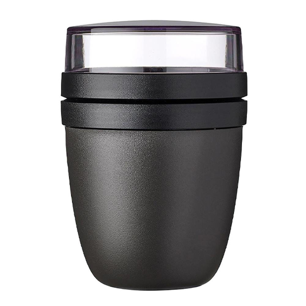 Lunchpot Ellipse con 2 Compartimientos Color Negro Nórdico